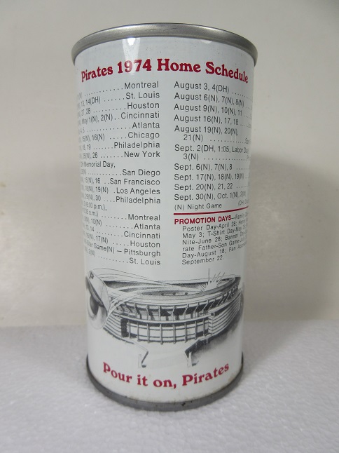 Iron City - Pirates - PIOP - 1974 Home Schedule - Click Image to Close